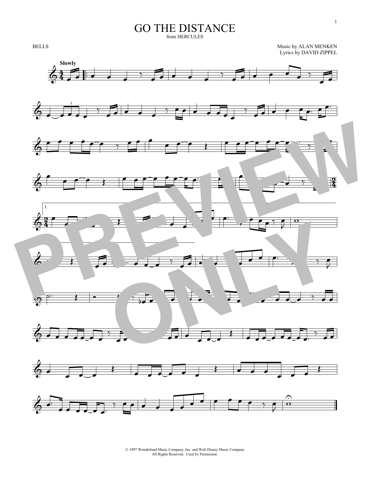 Produktgalerie: Seite 1 von 1 Go The Distance (from Hercules), Michael Bolton, Percussion