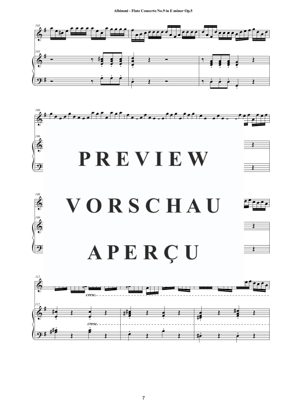 Product gallery: Page 8 of 11 Flute Concerto No.9 in E-Moll Op.5, , Flute and Piano/Harpsichord