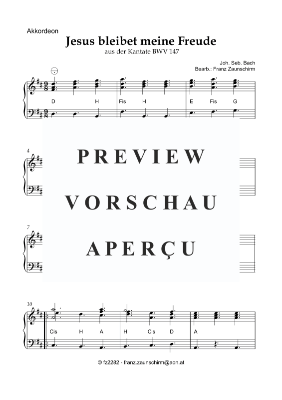 Produktgalerie: Seite 6 von 8 Jesus bleibet meine Freude, , Violoncello und Akkordeon