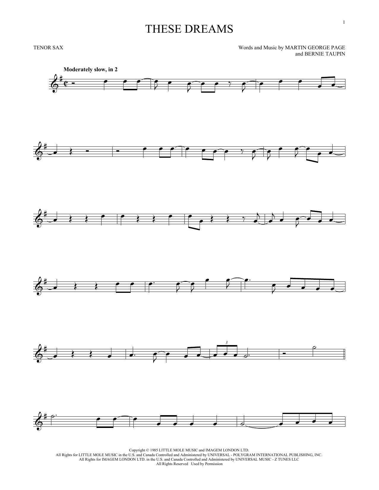 Product gallery: Page 1 of 1 These Dreams, Heart