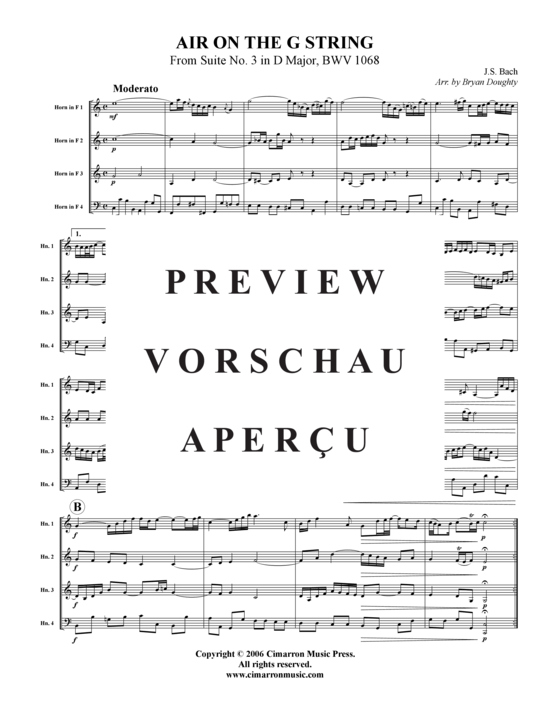Produktgalerie: Seite 2 von 6 Air on the G String , , (Horn-Quartett)