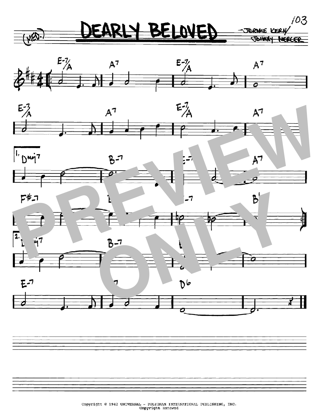 Produktgalerie: Seite 1 von 1 Dearly Beloved, Jerome Kern