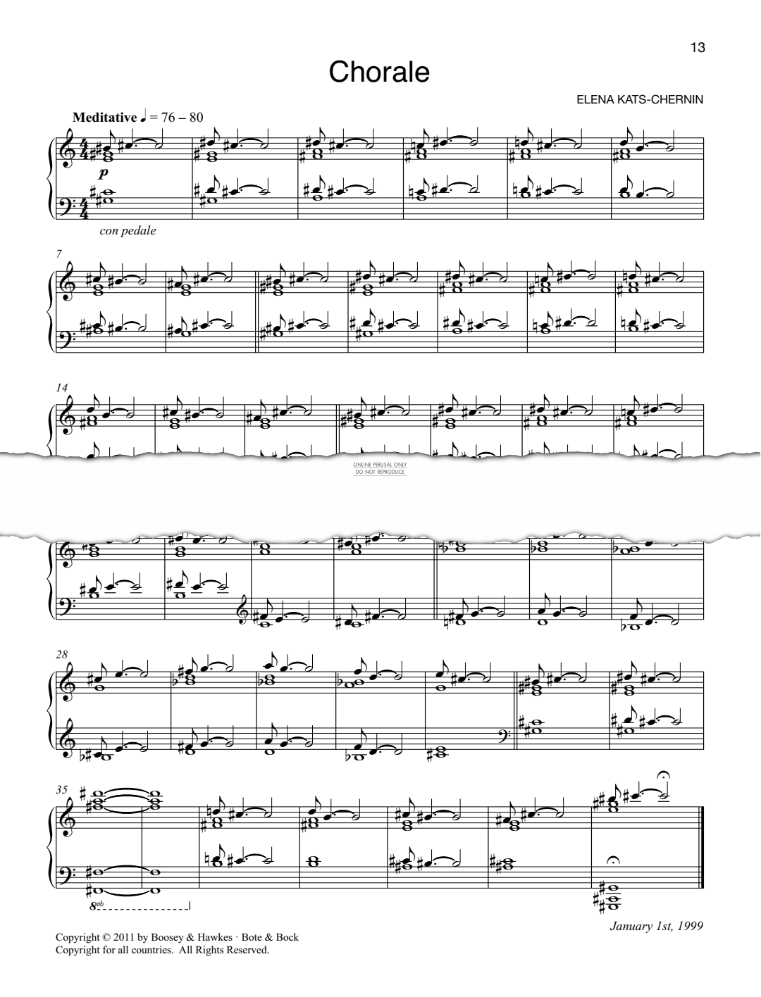 Produktgalerie: Seite 1 von 1 Chorale, Elena Kats-Chernin, Klavier