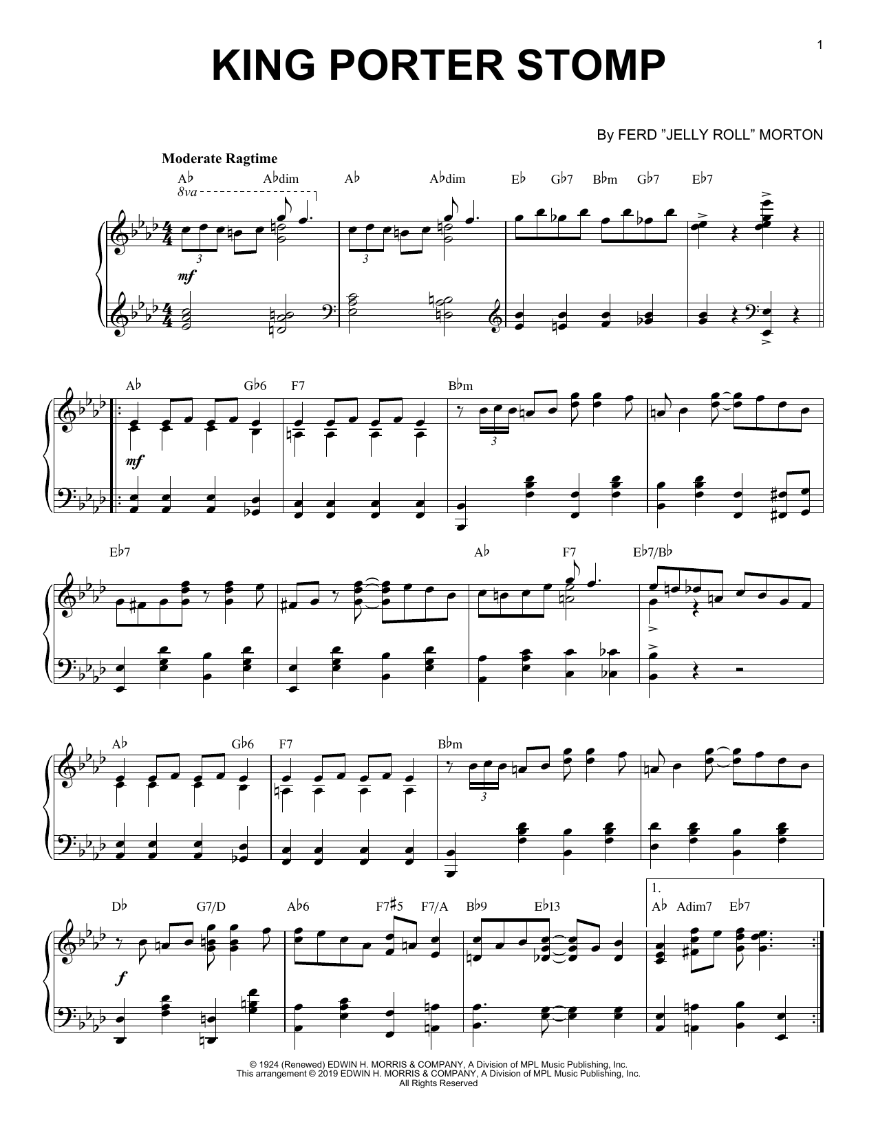 Produktbild zu: King Porter Stomp [Jazz version]