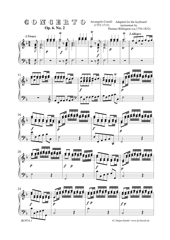 Concerto Op. 6. No. 2