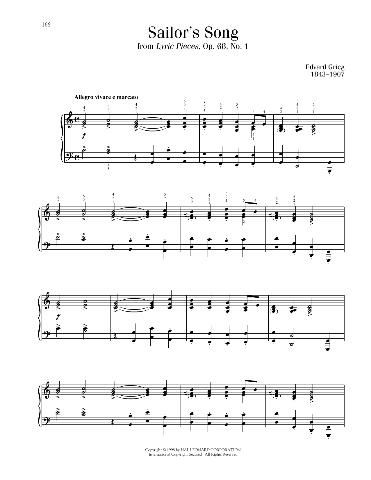Product picture to: Sailor's Song, Op. 68, No. 1