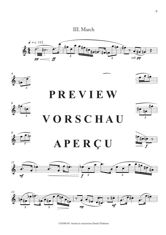 Product gallery: Page 10 of 19 Sonata in memoriam Daniel Pinkham , , (transverse flute)