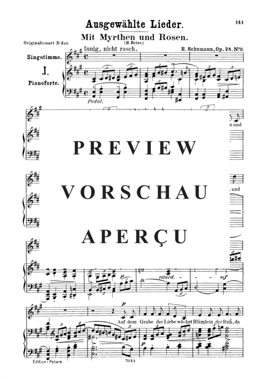 Product gallery: Page 2 of 5 Mit Myrthen und Rosen Op.24 No.9, , Low Voice and Piano