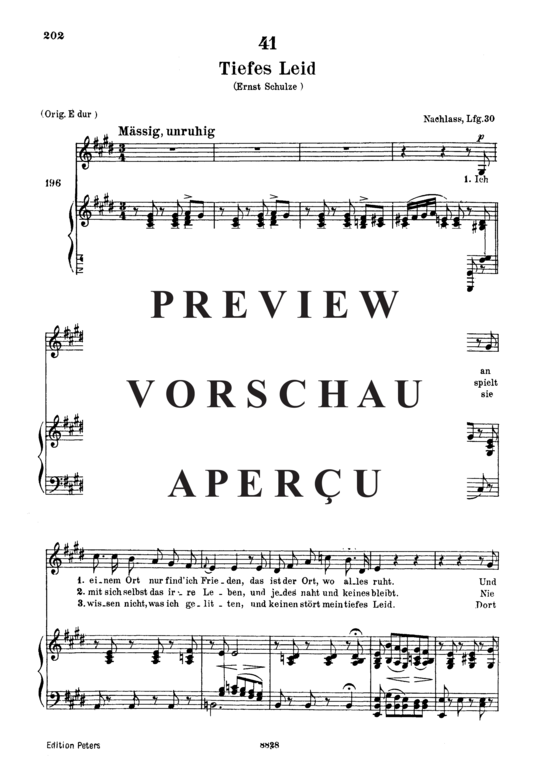 Product gallery: Page 2 of 3 Tiefes Leid D.876, , Low Voice and Piano