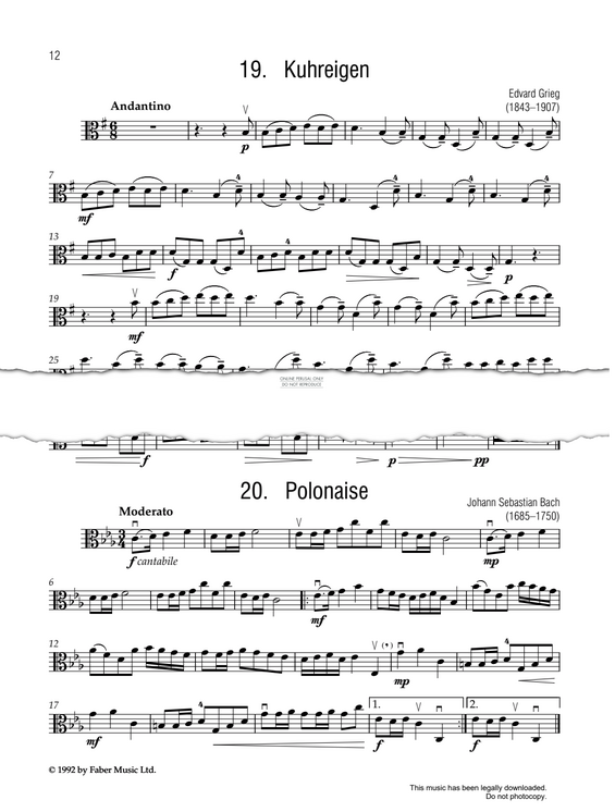 Produktgalerie: Seite 1 von 1 Polonaise, Johann Sebastian Bach, Klavier, Viola