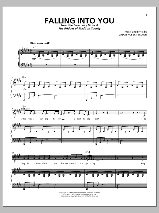 Produktbild zu: Falling Into You (from The Bridges of Madison County)