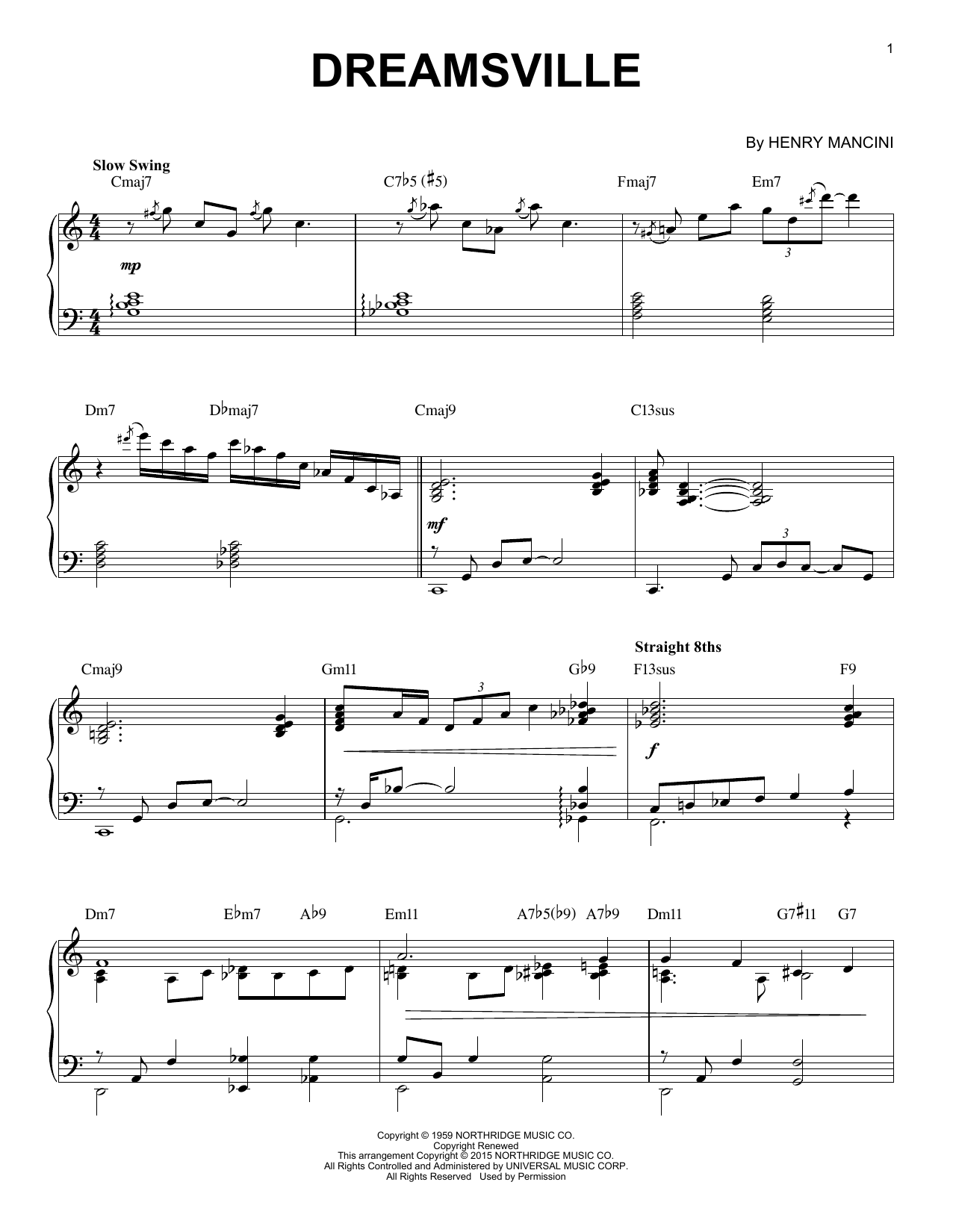 Produktbild zu: Dreamsville [Jazz version] (arr. Brent Edstrom)