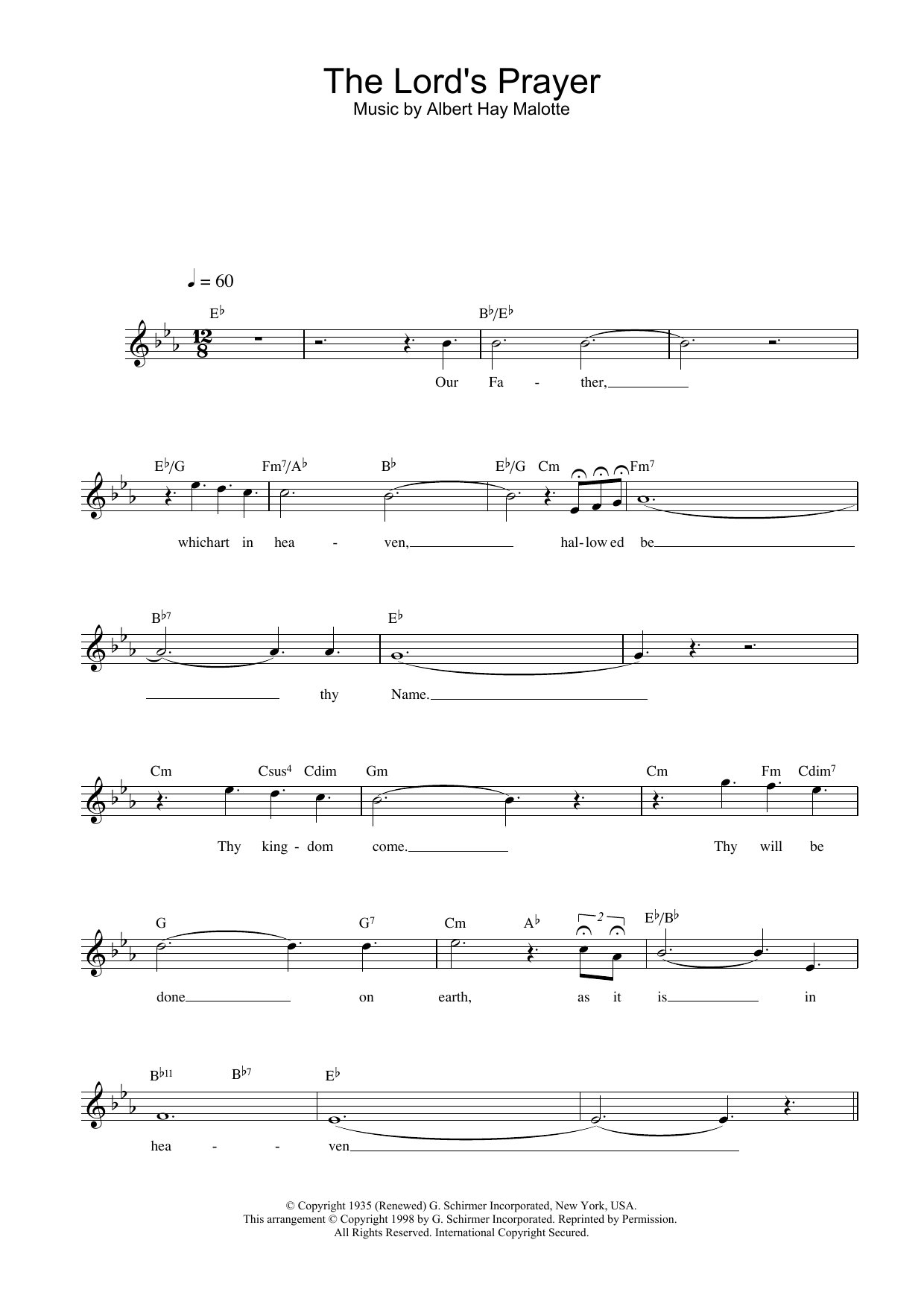 Produktbild zu: The Lord's Prayer