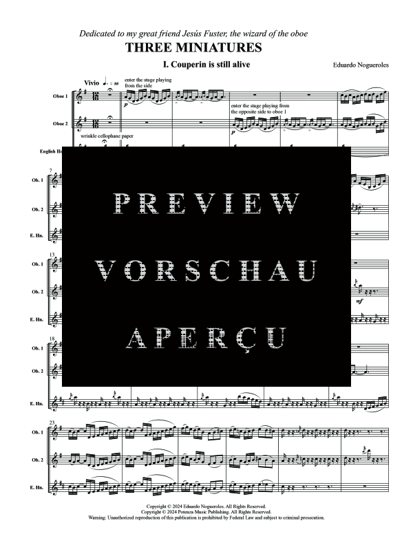 Product gallery: Page 6 of 11 Three Miniatures, , (woodwind trio 2x oboe and cor anglais)