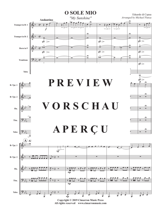 Produktgalerie: Seite 3 von 19 O Sole Mio , , (Blechbläser Quintett)