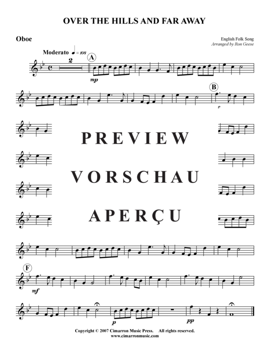 Produktgalerie: Seite 8 von 8 Over the Hills and Far Away , , (Holzbläser-Quintett)