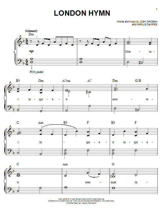Product picture to: London Hymn