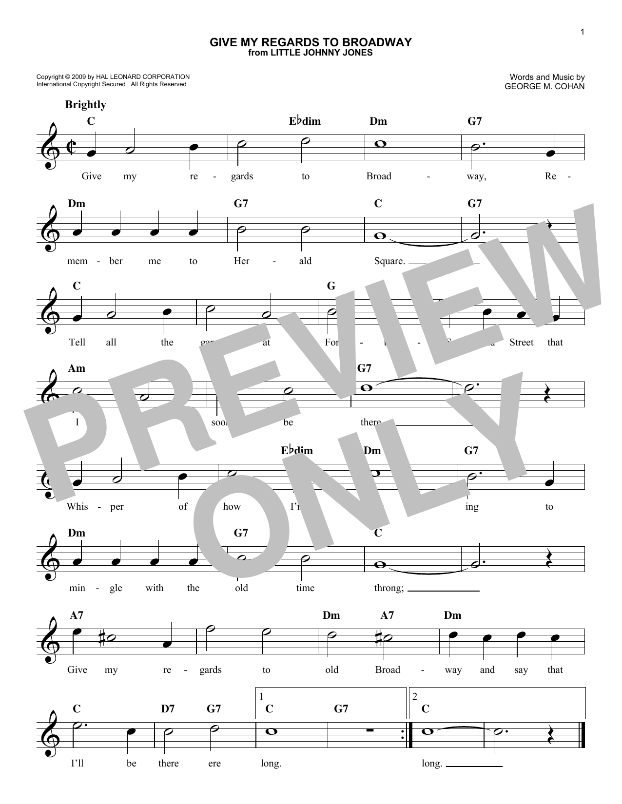 Product gallery: Page 1 of 1 Give My Regards To Broadway, George M. Cohan