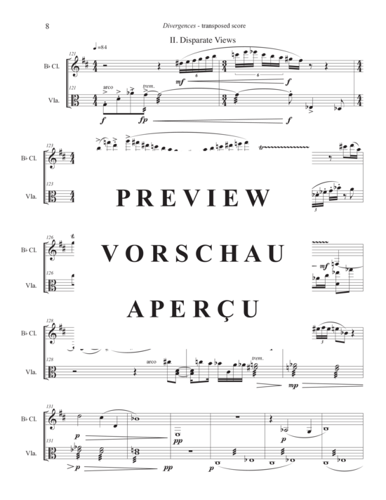 Product gallery: Page 12 of 21 Divergences , , (clarinet and viola)