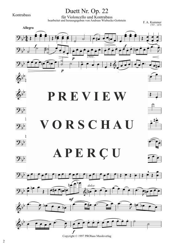 Produktgalerie: Seite 3 von 11 Duett Nr. 2 Op. 22, , Cello und Kontrabass