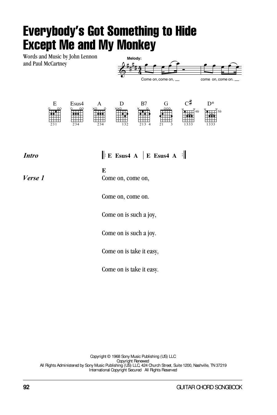 Produktbild zu: Everybody's Got Something To Hide Except Me And My Monkey