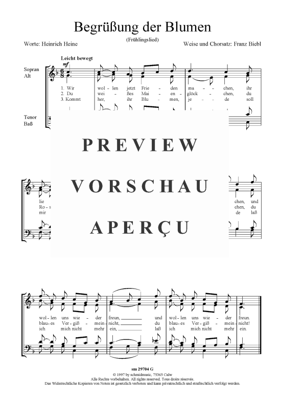 Product picture to: Begrüßung der Blumen Franz Biebl