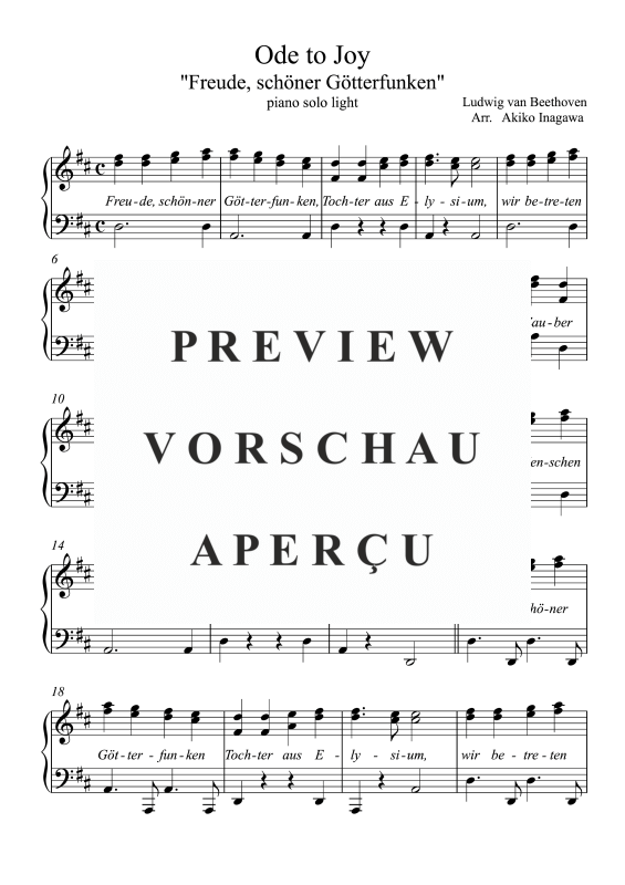 Product gallery: Page 2 of 3 Ode to Joy - Freude schöner Götterfunken, Inagawa, Akiko, Solo Piano