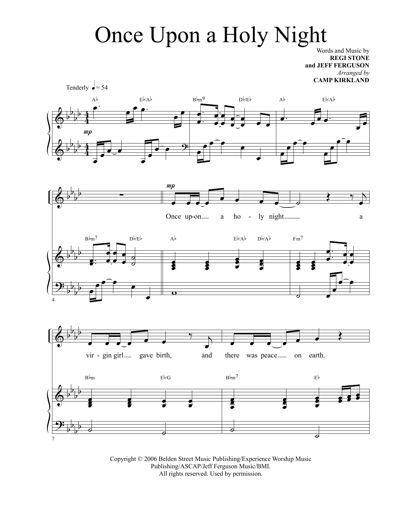 Product picture to: Once Upon A Holy Night (arr. Camp Kirkland)
