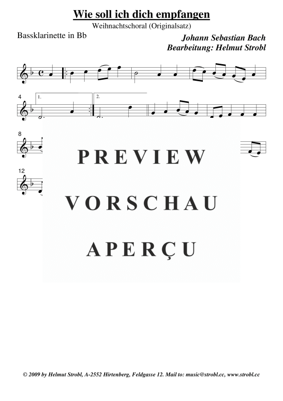 gallery: Wie soll ich dich empfangen, , Klarinettenquartett