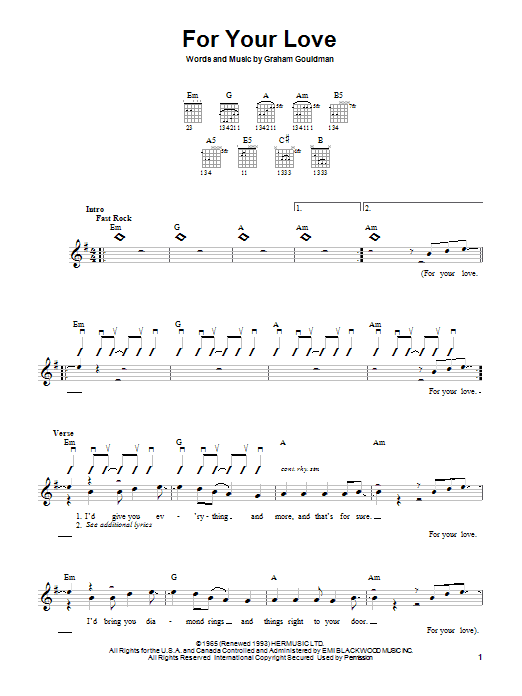 Product gallery: Page 1 of 1 For Your Love, The Yardbirds