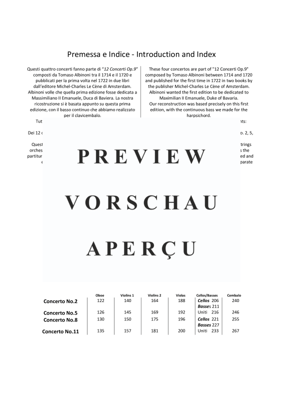Product gallery: Page 3 of 11 Four Oboe Concertos Op.9, , Solo Oboe, String Ensemble, and Harpsichord (B.C.)