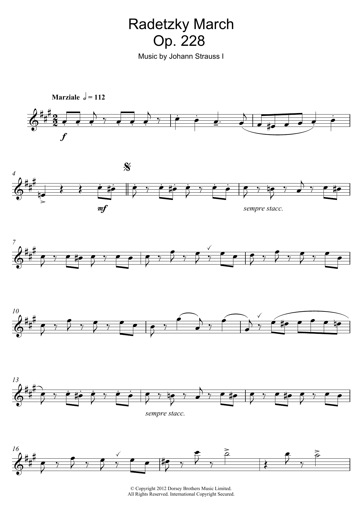 Product gallery: Page 1 of 1 Radetzky March Op. 228, Johann Strauss