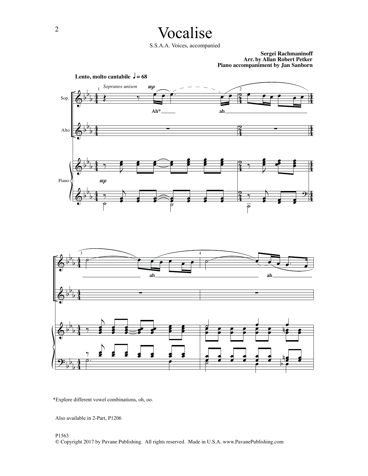 Produktgalerie: Seite 1 von 1 Vocalise, Allan Robert Petker, Chor