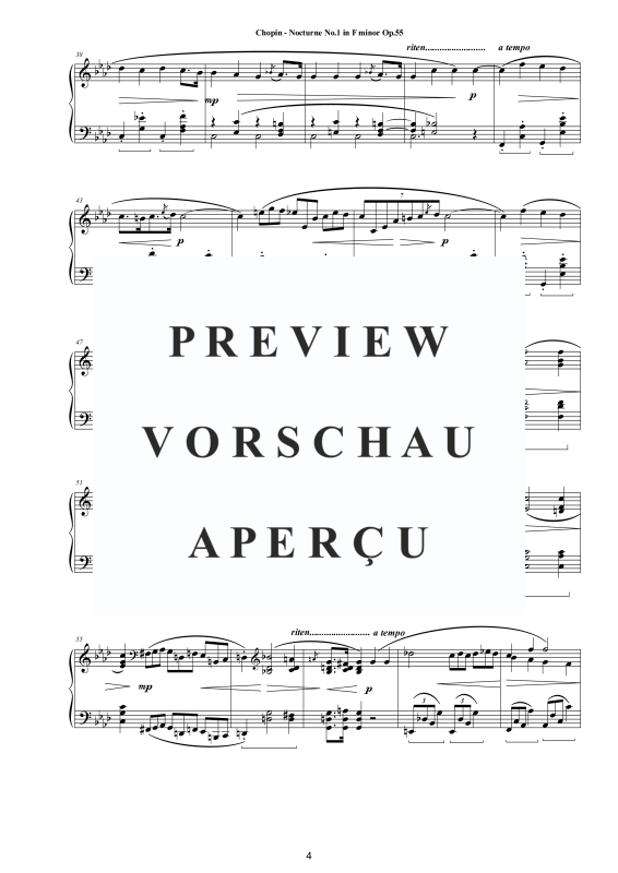 Product gallery: Page 5 of 8 Nocturne No. 1 in F Minor Op. 55, , Solo Piano