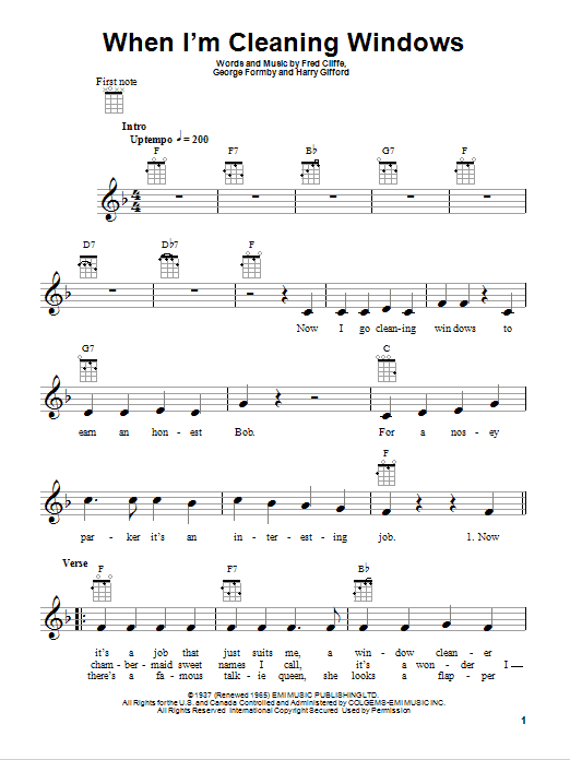 Product gallery: Page 1 of 1 When I'm Cleaning Windows, George Formby
