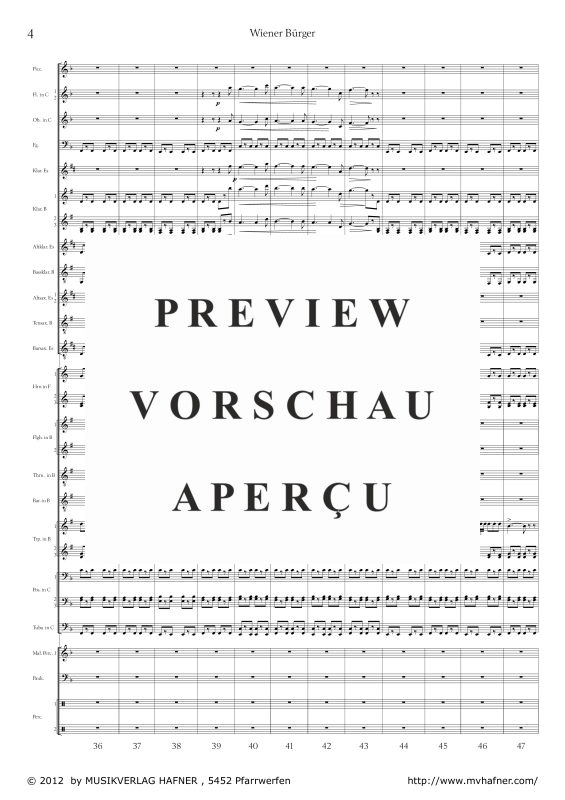 Product gallery: Page 8 of 11 Wiener Bürger, , (large wind orchestra)