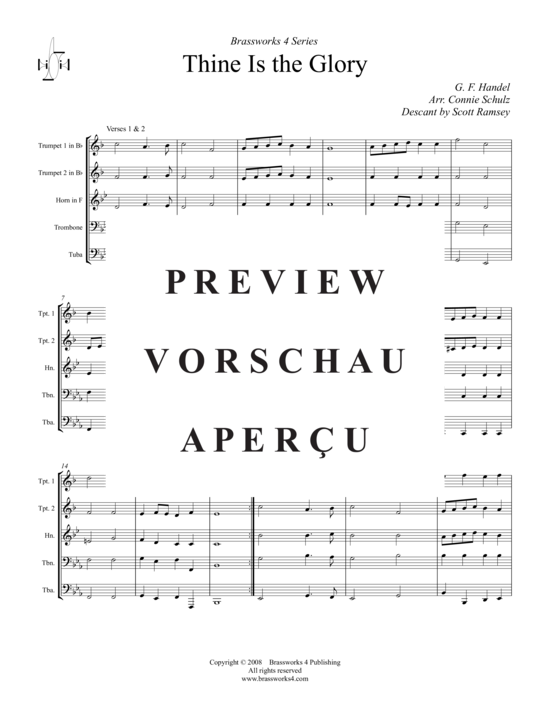 Produktgalerie: Seite 2 von 8 Thine is the Glory , , (Blechbläserquintett)