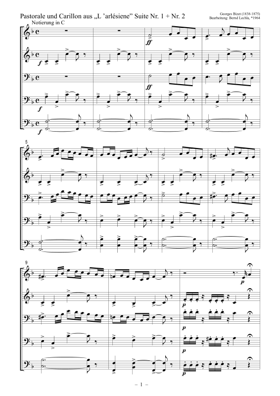 Produktbild zu: Pastorale und Carillon aus L'Arlésienne Suite Nr. 1 und Nr. 2Georges Bizet