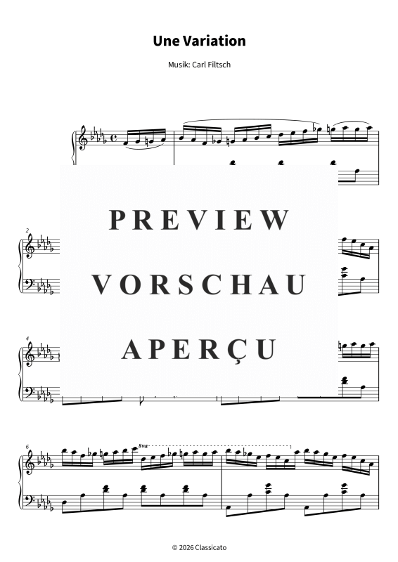 Produktgalerie: Seite 5 von 6 Une Variation, , Klavier Solo