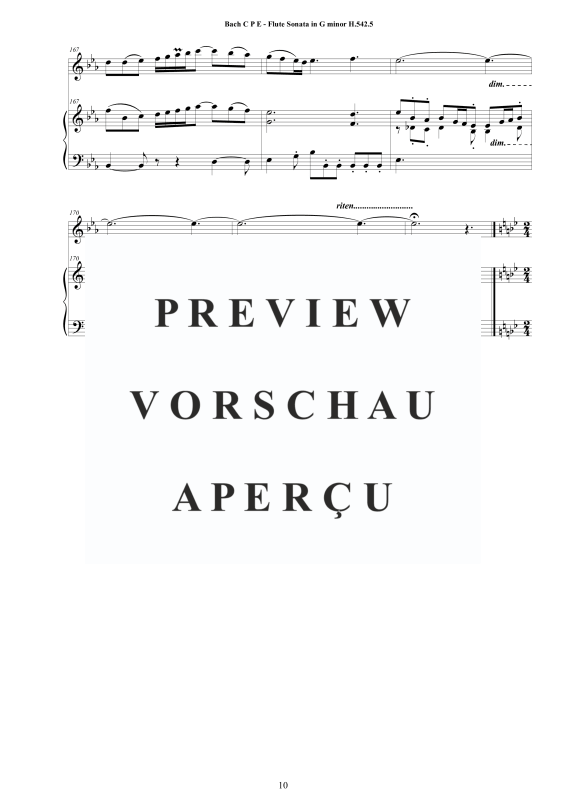 Product gallery: Page 11 of 11 Flute Sonata in G-Moll H542.5, , Flute and Harpsichord/Piano