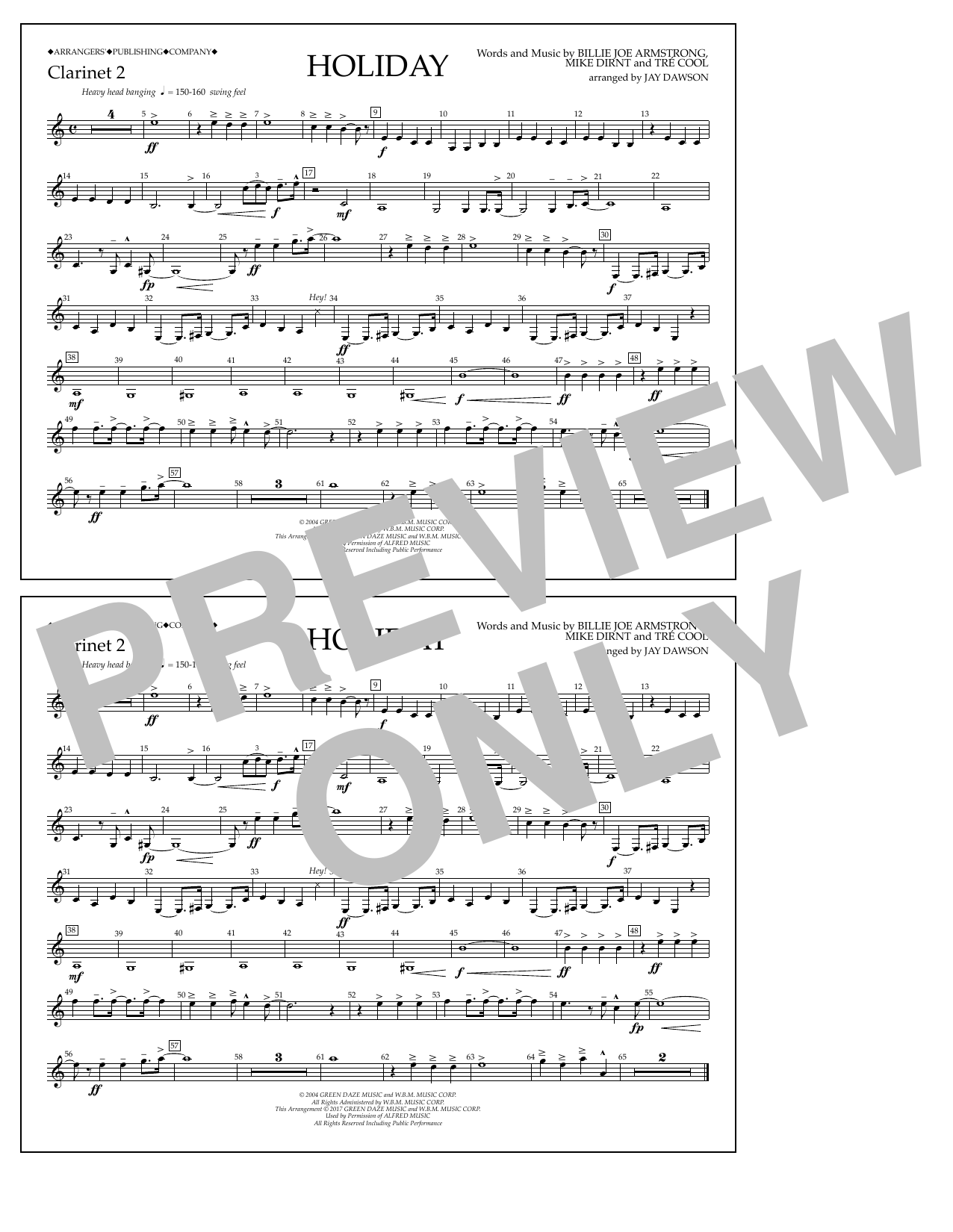 Product picture to: Holiday - Bb Clarinet 2