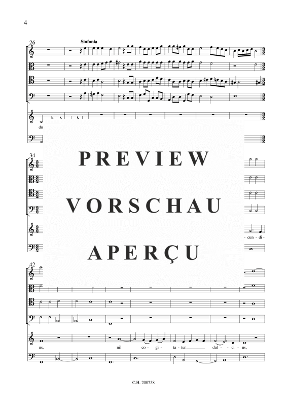 gallery: Jesu dulcis memoria, , (Gemischtes Ensemble Alt, 4 Violen und BC)