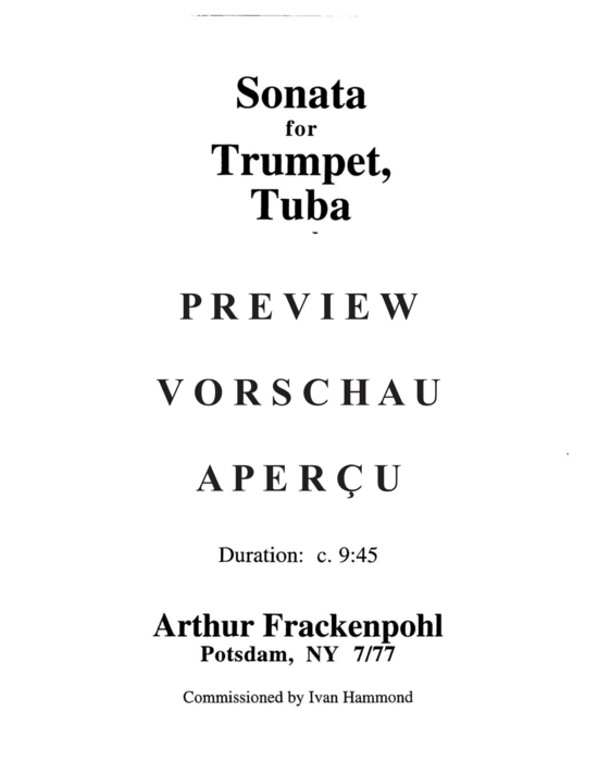 Produktgalerie: Seite 3 von 21 Sonata , , (Trompete in Bb/C, Tuba + Klavier)