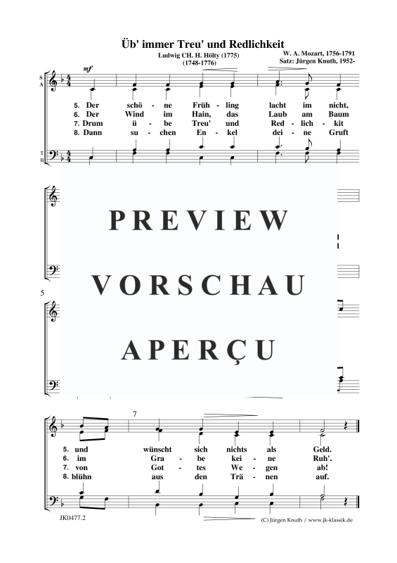 Produktgalerie: Seite 3 von 3 Üb immer Treu und Redlichkeit, , Gemischter Chor