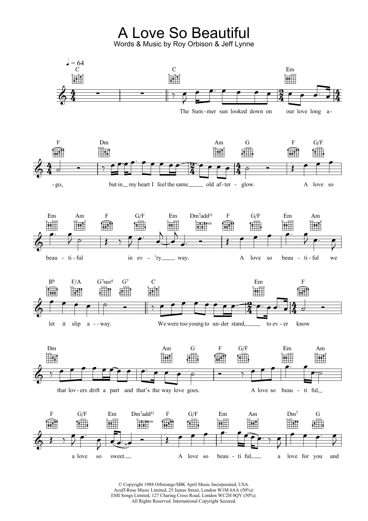 Produktgalerie: Seite 1 von 1 A Love So Beautiful, Roy Orbison, Melodieinstrument