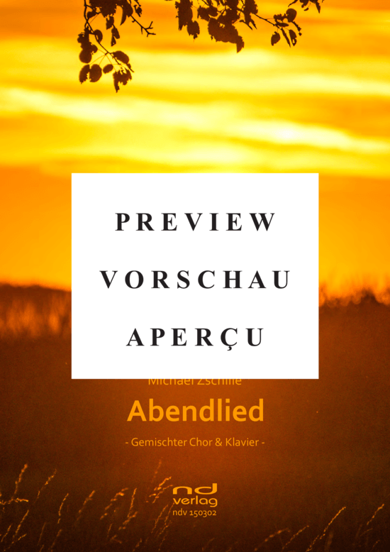 Produktgalerie: Seite 2 von 2 Abendlied , , (Gemischter Chor + Klavier)