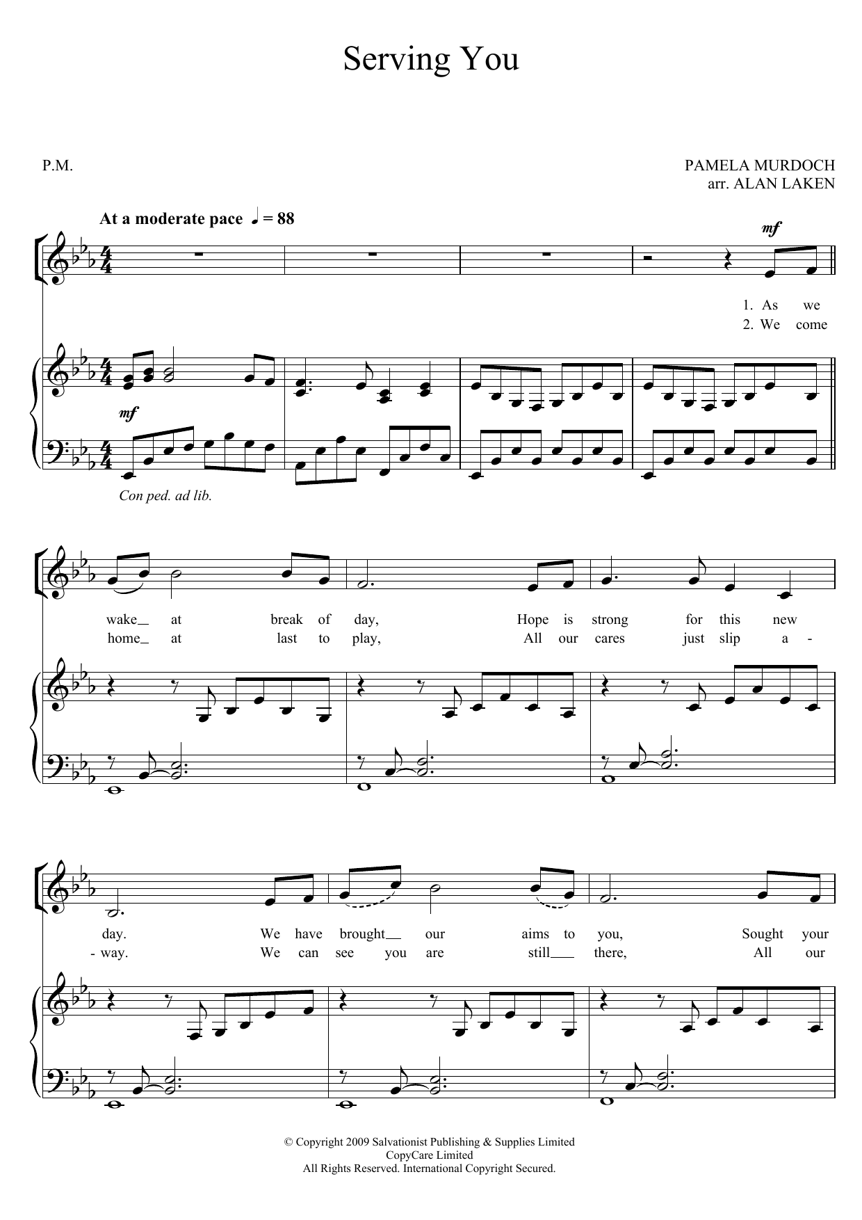 Produktgalerie: Seite 1 von 1 Serving You, The Salvation Army, Gesang, Gitarre, Klavier