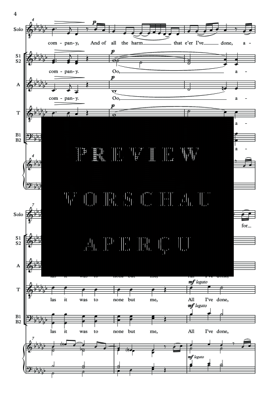 Produktgalerie: Seite 5 von 11 The Parting Glass, , Tenor Solo, Gemischter Chor und Klavier