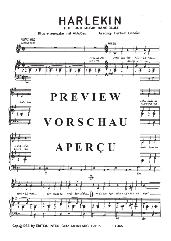 Produktgalerie: Seite 4 von 4 Harlekin, Malmkvist, 	Siw, Klavier und Gesang