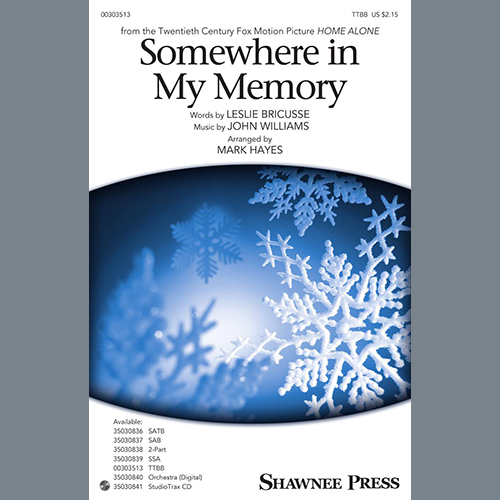 Product picture to: Somewhere In My Memory (from Home Alone) (arr. Mark Hayes)